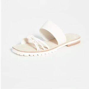 Botkier Moira White Leather Sandals - Size 10